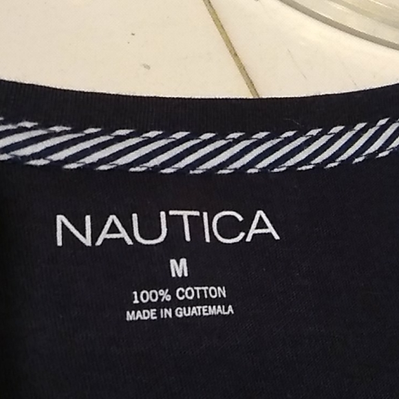 Nwt Nautica Navy Vneck T'shirt - Picture 6 of 7